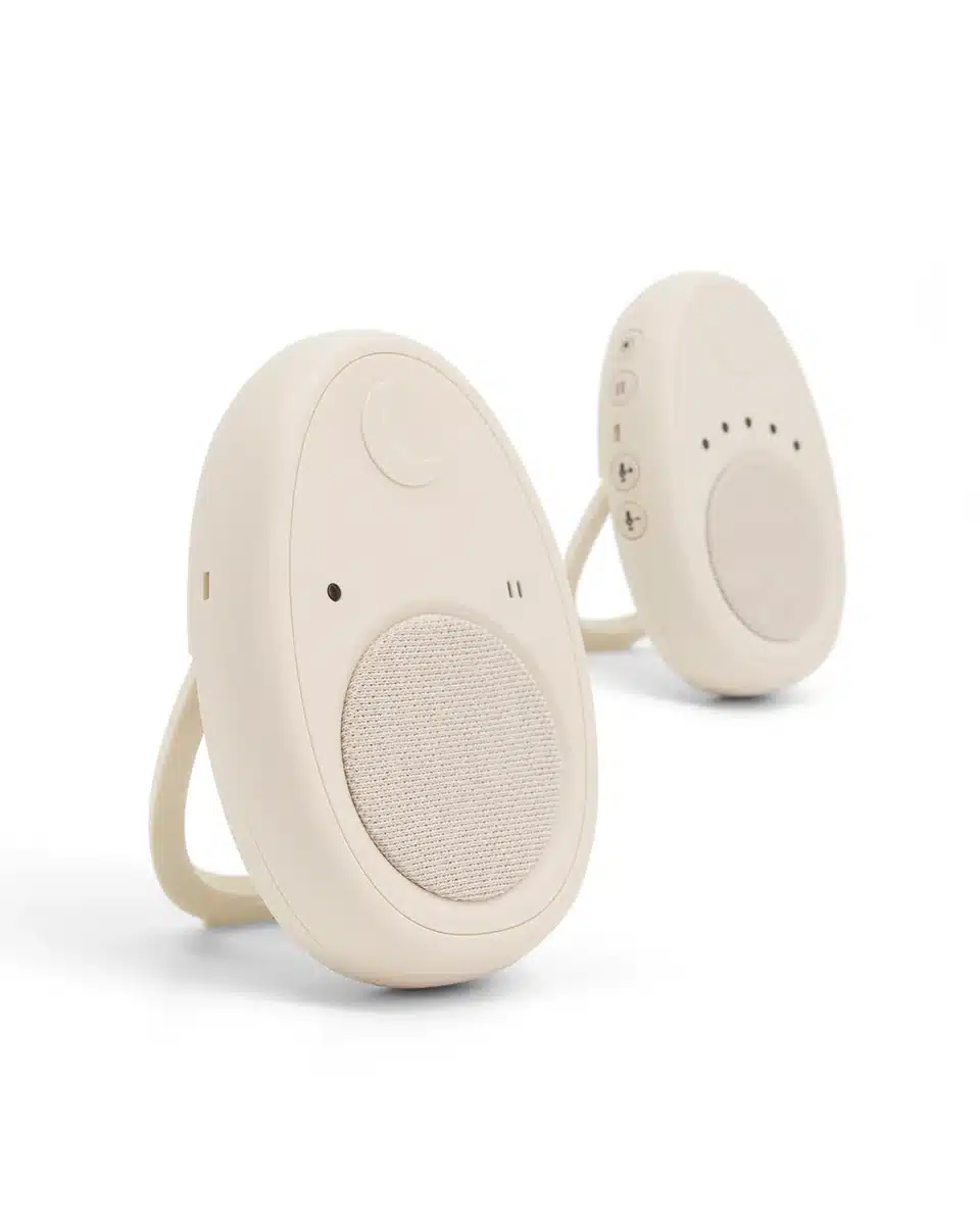 Moonboon Klassisk Babyalarm I Creme Med Baby Og Forældreenhed